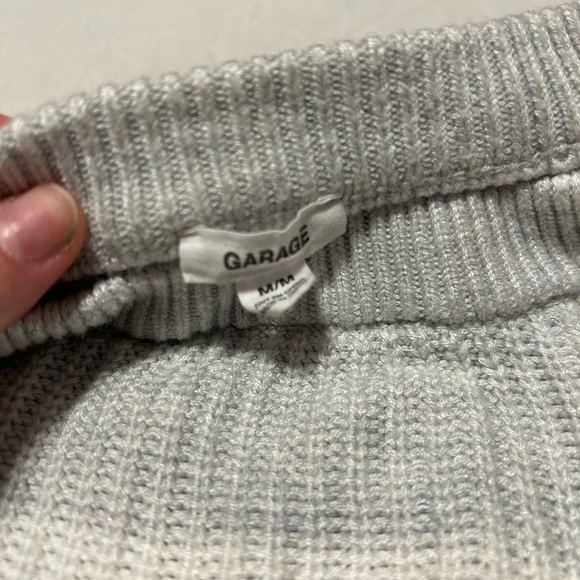 Garage Gray and Cream Crew Neck Sweater - Picture 2 of 4